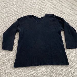 Black Ribbed Sweater